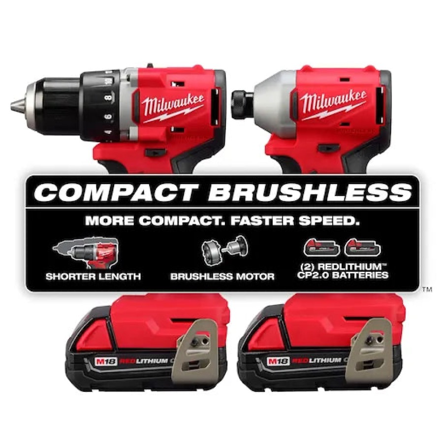 Kit de combo de 2 piezas compacto sin escobillas m18 dd/id