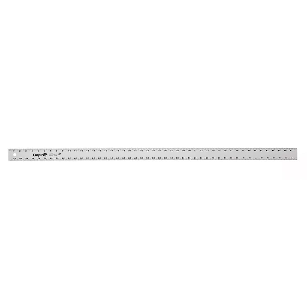 Regla de aluminio 48" borde recto (pulgadas y centímetros)