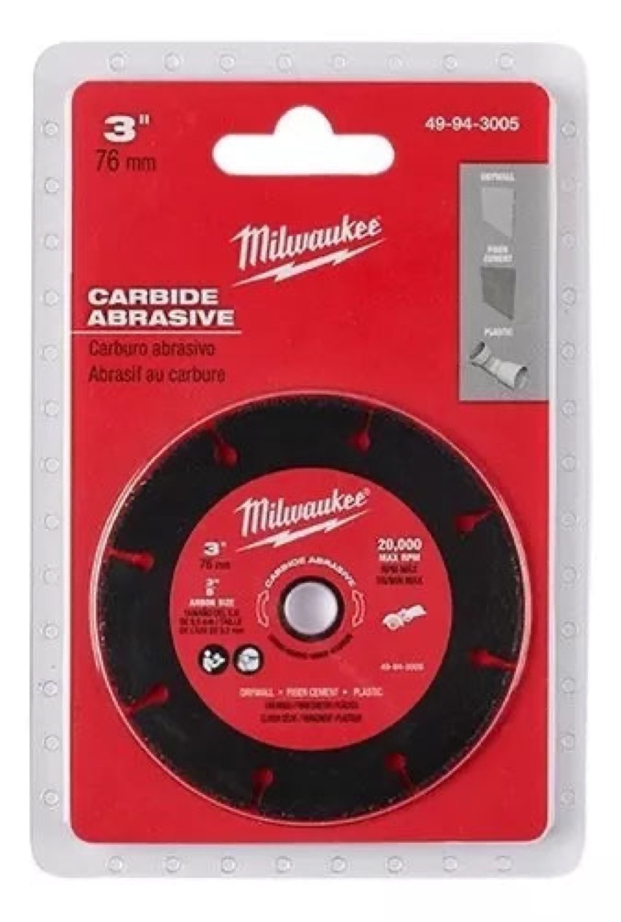 Disco abrasivo de carbono 3" x 3"